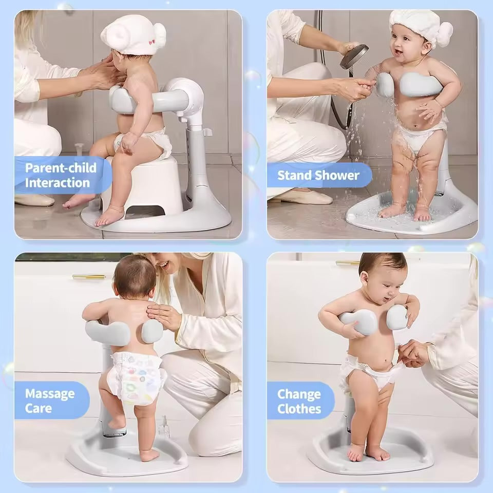 Ultimate Baby Bath Support - Adjustable Anti-Slip Infant Bath Stand for Newborns 0-6 Months