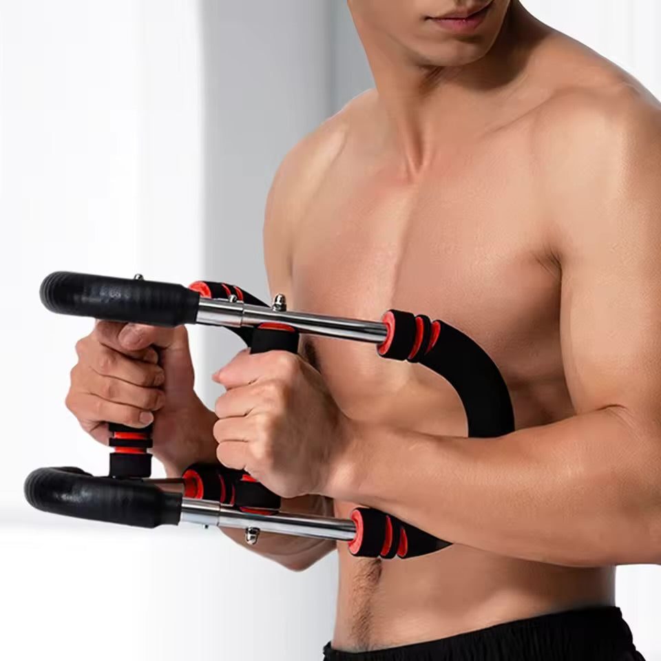 Twister Workout Bar – Adjustable Arm & Chest Exerciser with Foam Grip