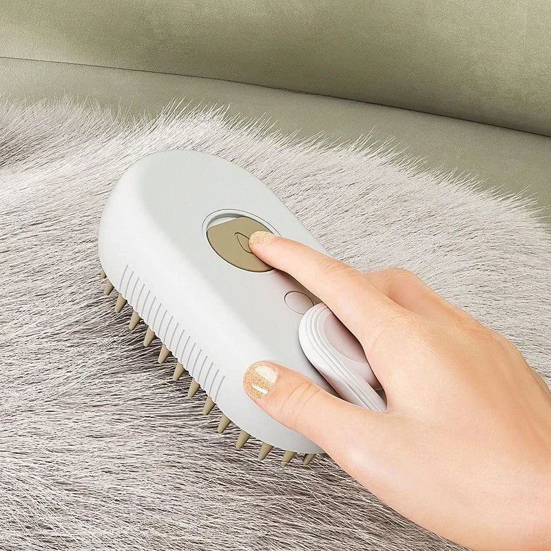 Transform Your Pet's Grooming Routine with the 3-in-1 Steamy Massage Brush - Effortless Hair Removal and Spa-Like Bathing Experience!