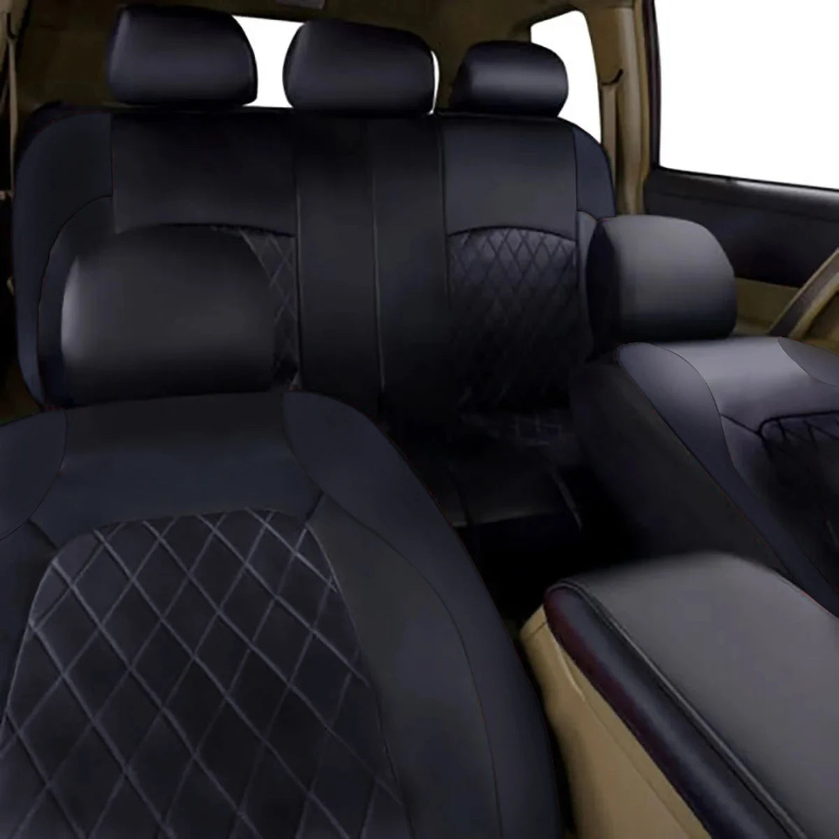 All-Weather Quilted PU Leather Car Seat Cover – Full Protection for Your Sedan, SUV, or Truck!