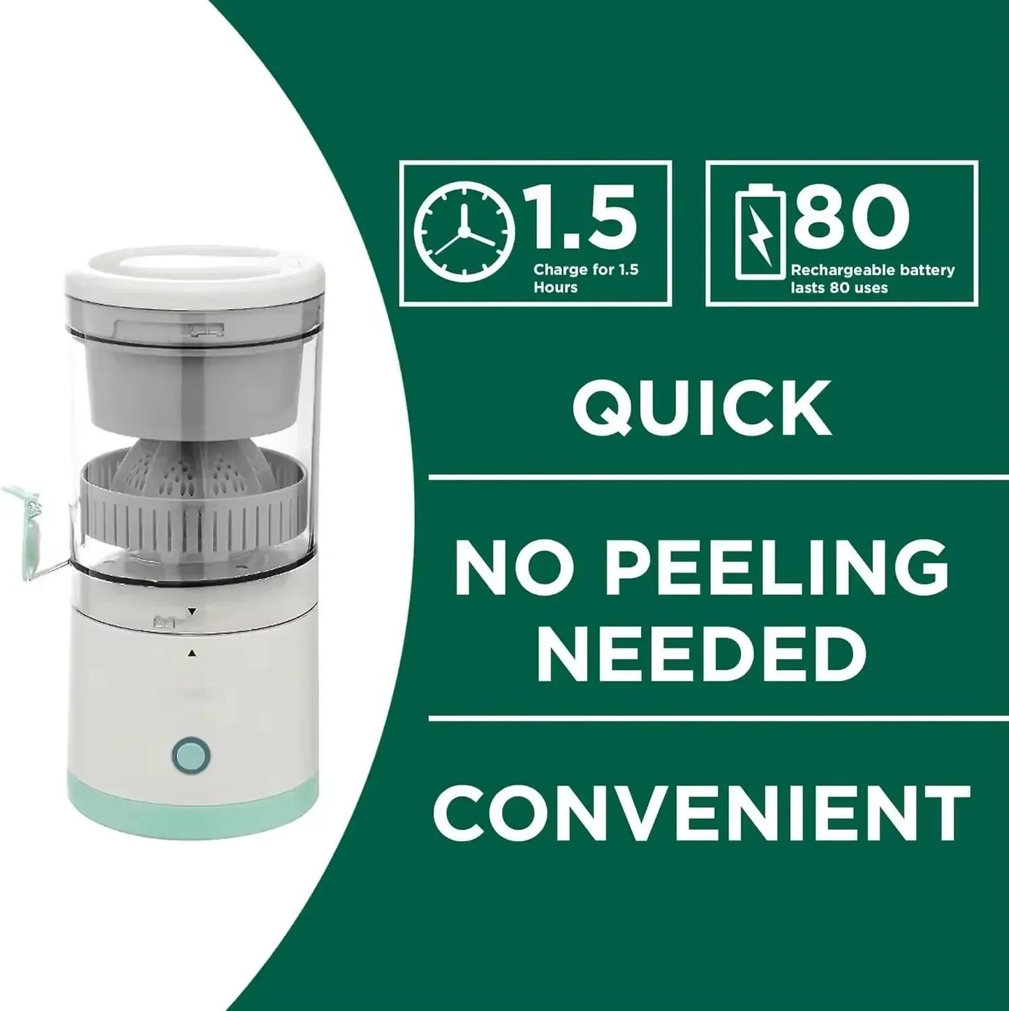 Wireless Automatic Citrus Juicer - Portable USB Charged Fruit Extractor for Effortless Juice Making
