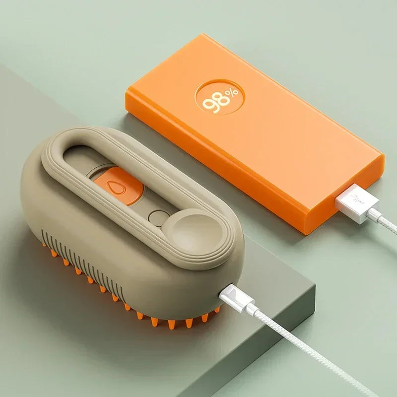 Transform Your Pet's Grooming Routine with the 3-in-1 Steamy Massage Brush - Effortless Hair Removal and Spa-Like Bathing Experience!