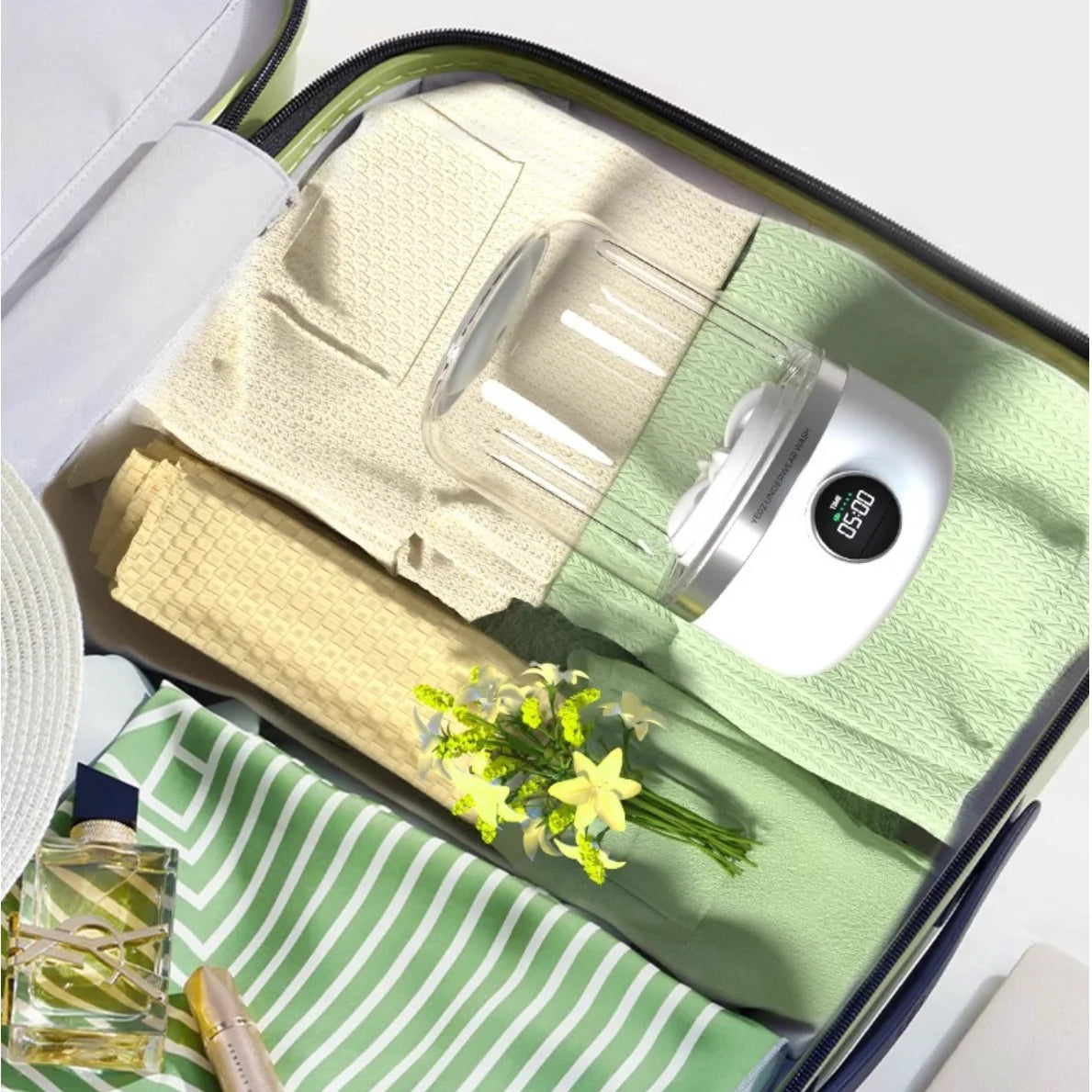 Mini Wireless Washing Machine – 1L Portable Laundry Bucket