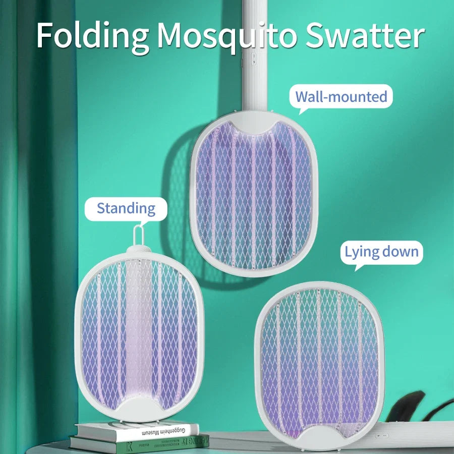 Electric Mosquito Swatter & Killer Lamp – USB Rechargeable