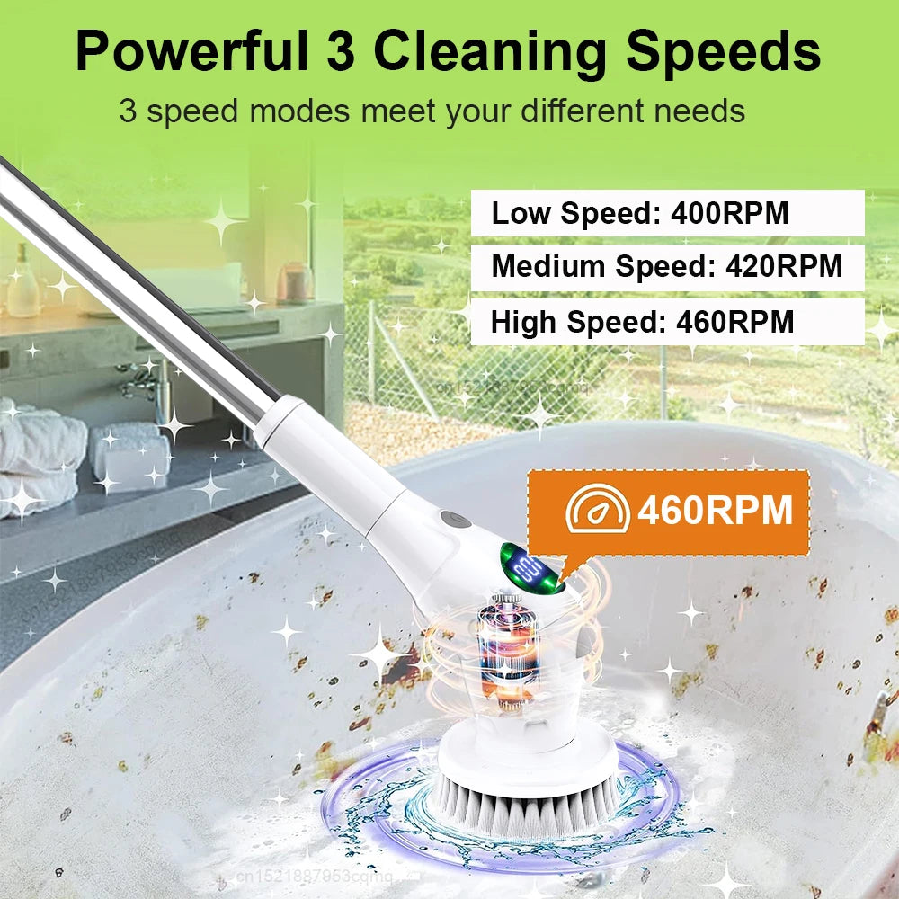 Revolutionize Your Cleaning Routine with the 8-in-1 Multifunctional Wireless Electric Cleaning Brush for Effortless Home Care