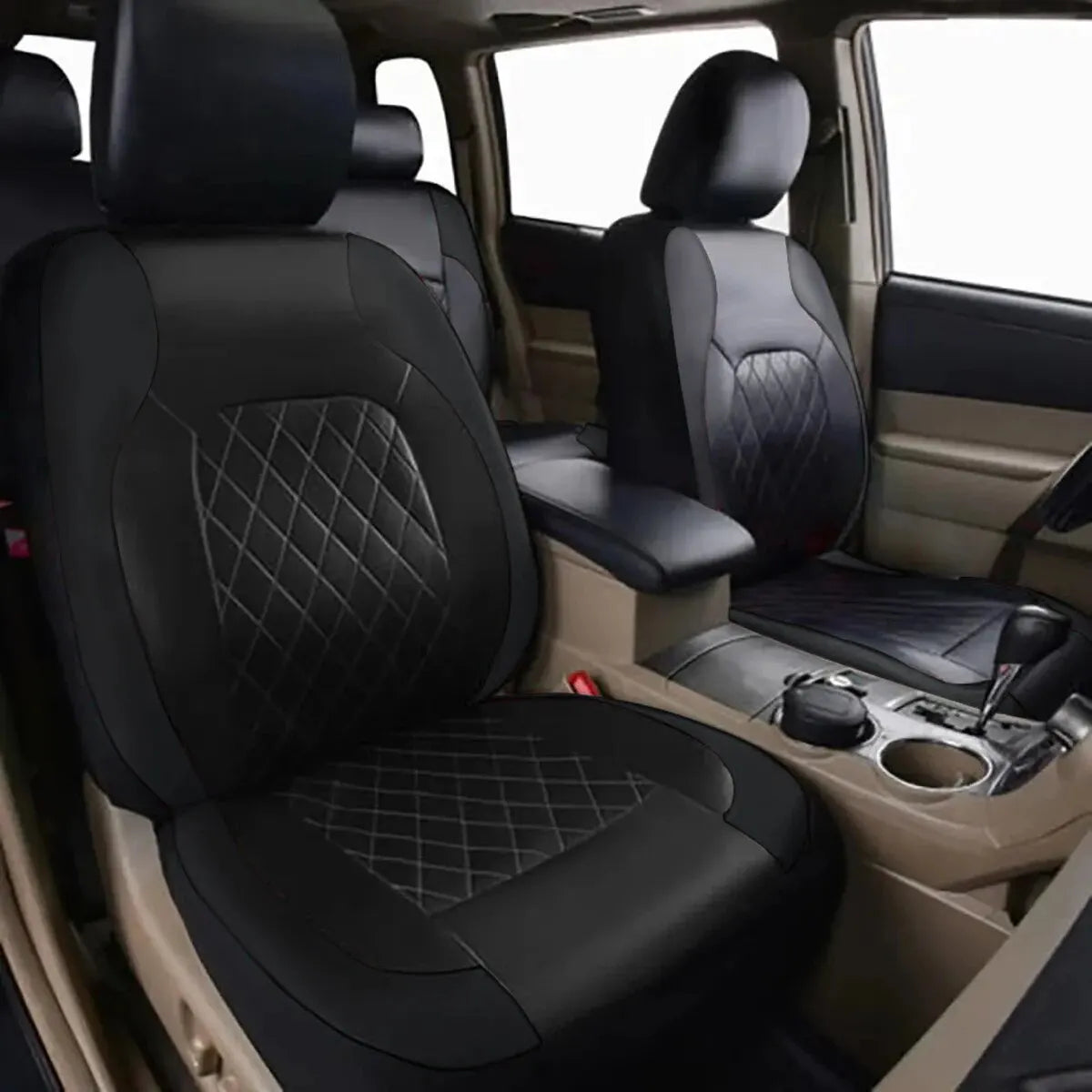 All-Weather Quilted PU Leather Car Seat Cover – Full Protection for Your Sedan, SUV, or Truck!
