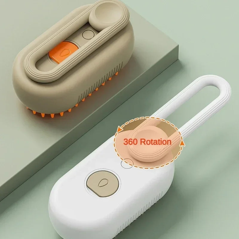 Transform Your Pet's Grooming Routine with the 3-in-1 Steamy Massage Brush - Effortless Hair Removal and Spa-Like Bathing Experience!