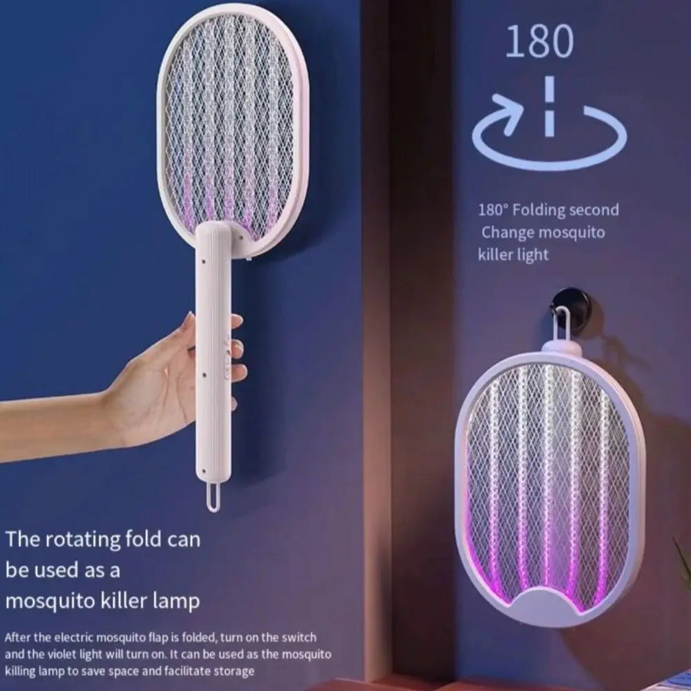 Electric Mosquito Swatter & Killer Lamp – USB Rechargeable