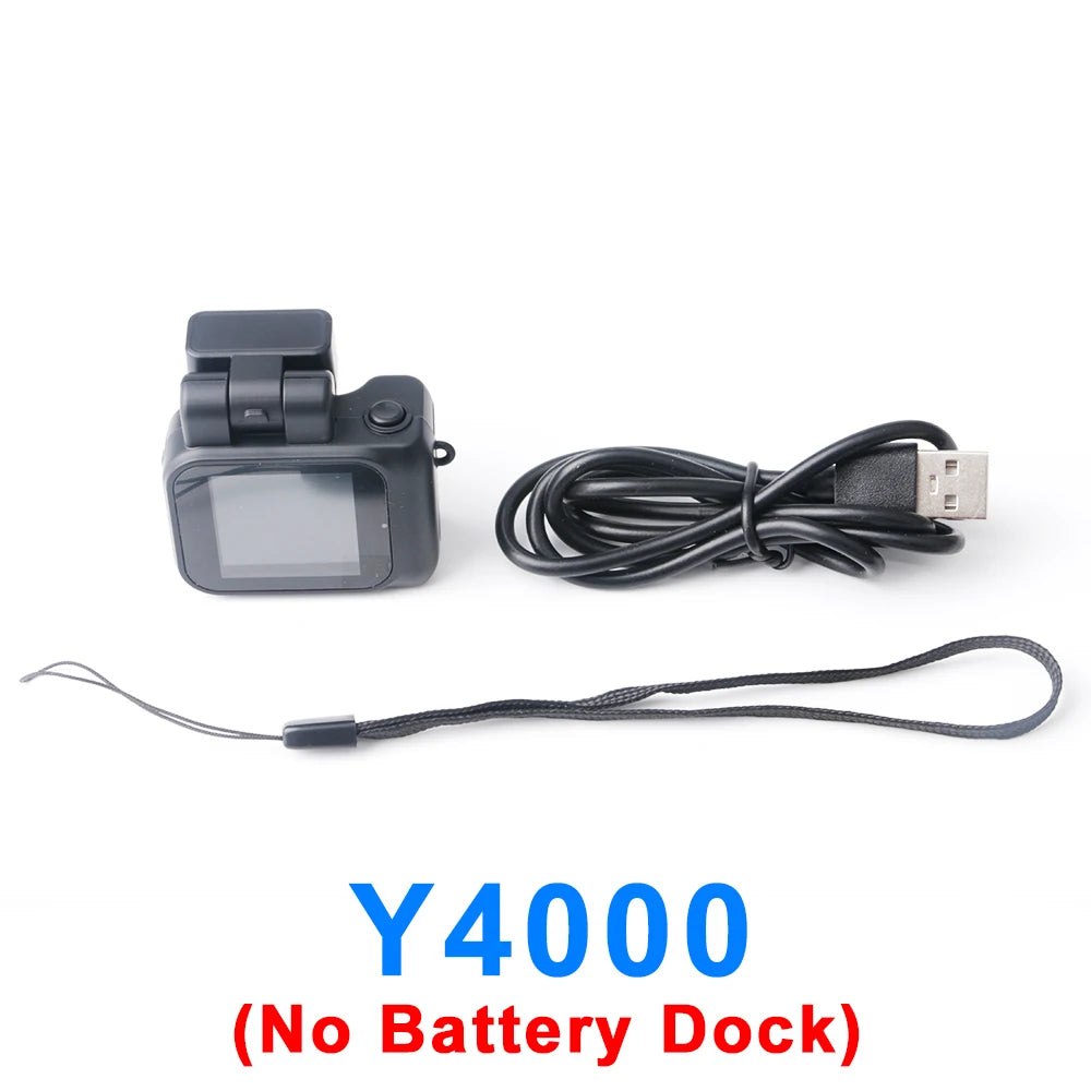 Y4000 Monoreflexes Style Mini Camera with Flash Lamp and Battery Dock Portable Video Recorder DV 1080P with LCD Screen Y3000