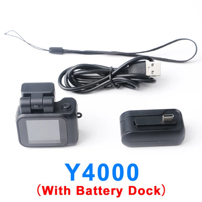 Y4000 Monoreflexes Style Mini Camera with Flash Lamp and Battery Dock Portable Video Recorder DV 1080P with LCD Screen Y3000