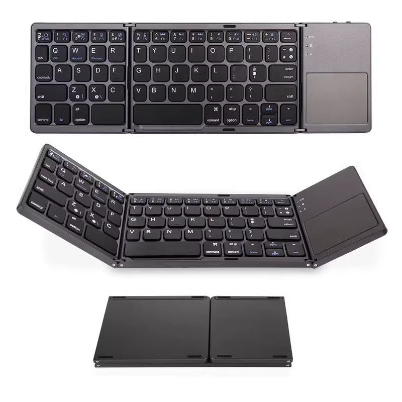 Portable Foldable Bluetooth Keyboard with Touchpad