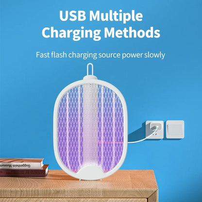 Electric Mosquito Swatter & Killer Lamp – USB Rechargeable