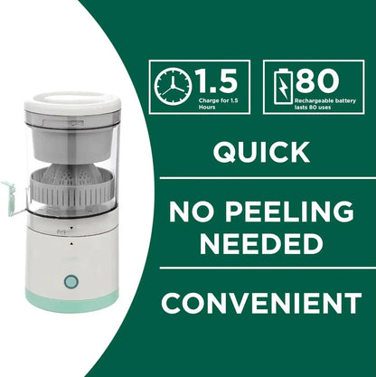 Wireless Automatic Citrus Juicer - Portable USB Charged Fruit Extractor for Effortless Juice Making