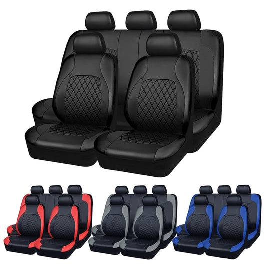 All-Weather Quilted PU Leather Car Seat Cover – Full Protection for Your Sedan, SUV, or Truck!