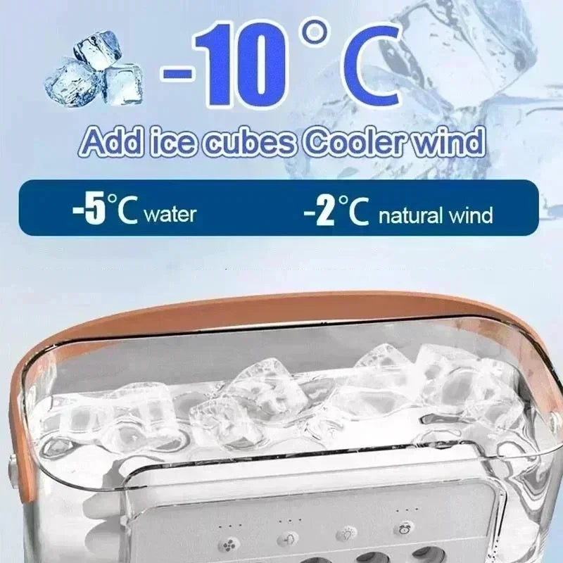 Experience Ultimate Comfort with the New Portable 3-in-1 Humidifier Fan – Mini USB Air Conditioner with LED Night Light and Water Mist Function!