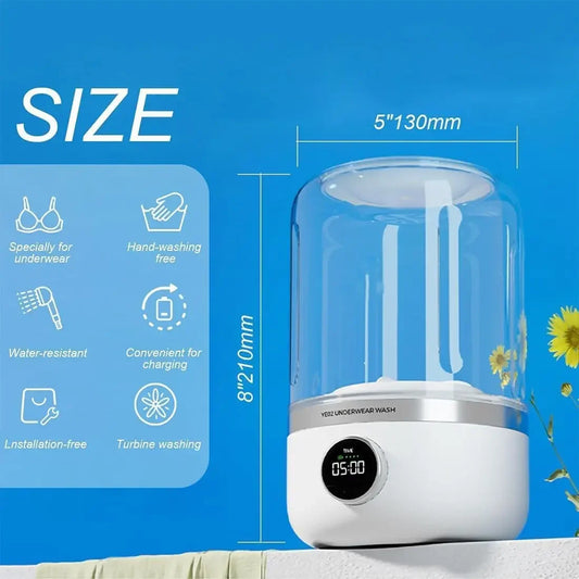 Mini Wireless Washing Machine – 1L Portable Laundry Bucket