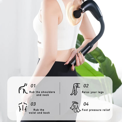 Ultimate Fascia Massage Gun with Extended Handle for Effortless Muscle Relief - Perfect for Upper and Lower Back