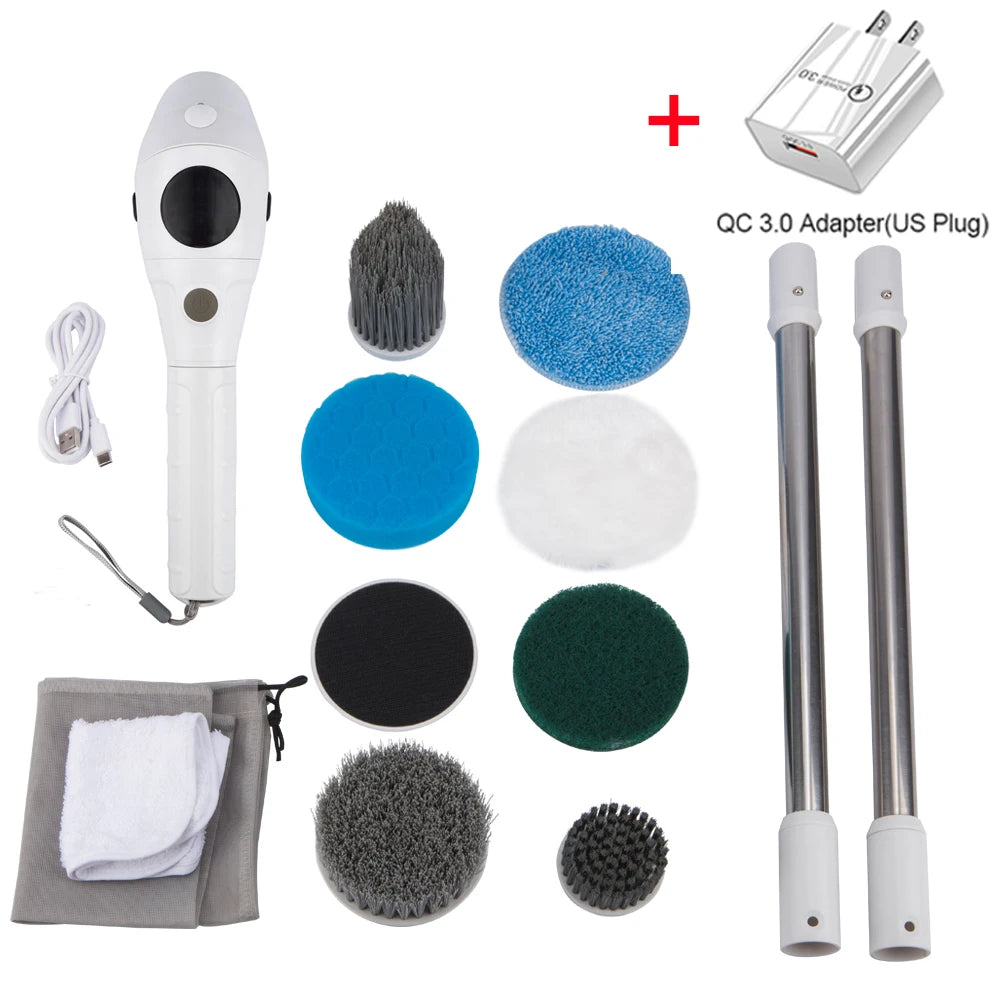 Revolutionize Your Cleaning Routine with the 8-in-1 Multifunctional Wireless Electric Cleaning Brush for Effortless Home Care