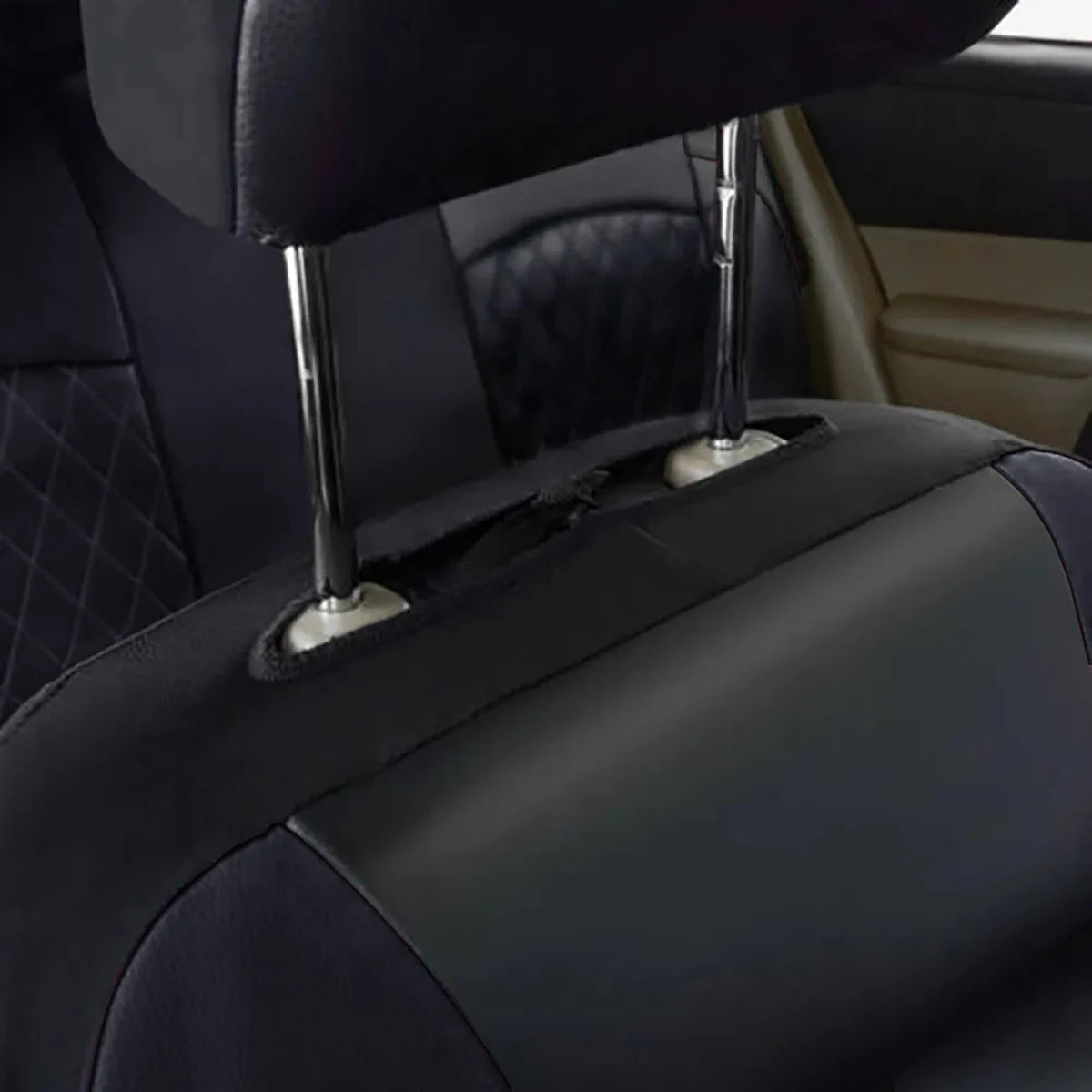 All-Weather Quilted PU Leather Car Seat Cover – Full Protection for Your Sedan, SUV, or Truck!