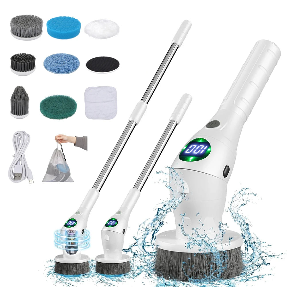 Revolutionize Your Cleaning Routine with the 8-in-1 Multifunctional Wireless Electric Cleaning Brush for Effortless Home Care