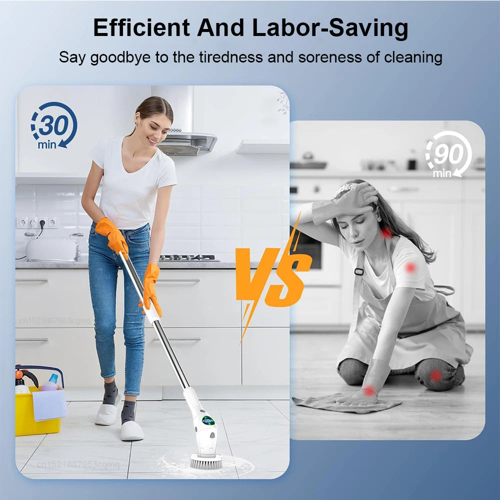 Revolutionize Your Cleaning Routine with the 8-in-1 Multifunctional Wireless Electric Cleaning Brush for Effortless Home Care