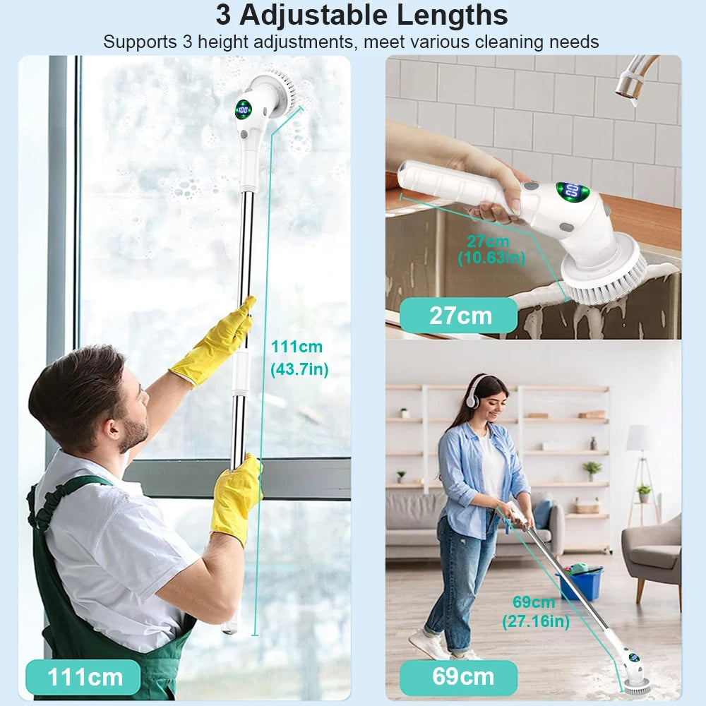Revolutionize Your Cleaning Routine with the 8-in-1 Multifunctional Wireless Electric Cleaning Brush for Effortless Home Care