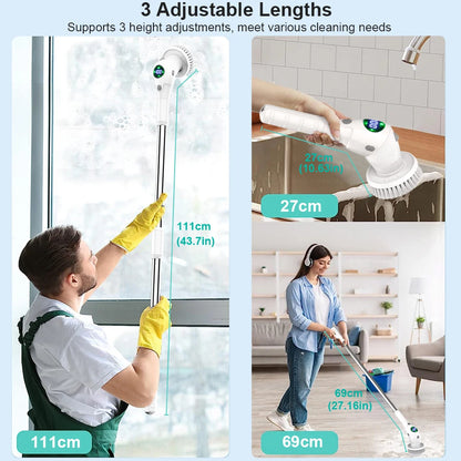 Revolutionize Your Cleaning Routine with the 8-in-1 Multifunctional Wireless Electric Cleaning Brush for Effortless Home Care