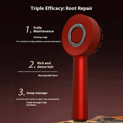 Electric Vibration Massage Comb with Red Light Therapy for Enhanced Hair Growth and Scalp Care
