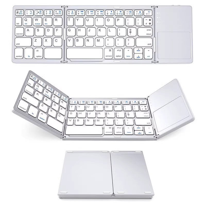 Portable Foldable Bluetooth Keyboard with Touchpad