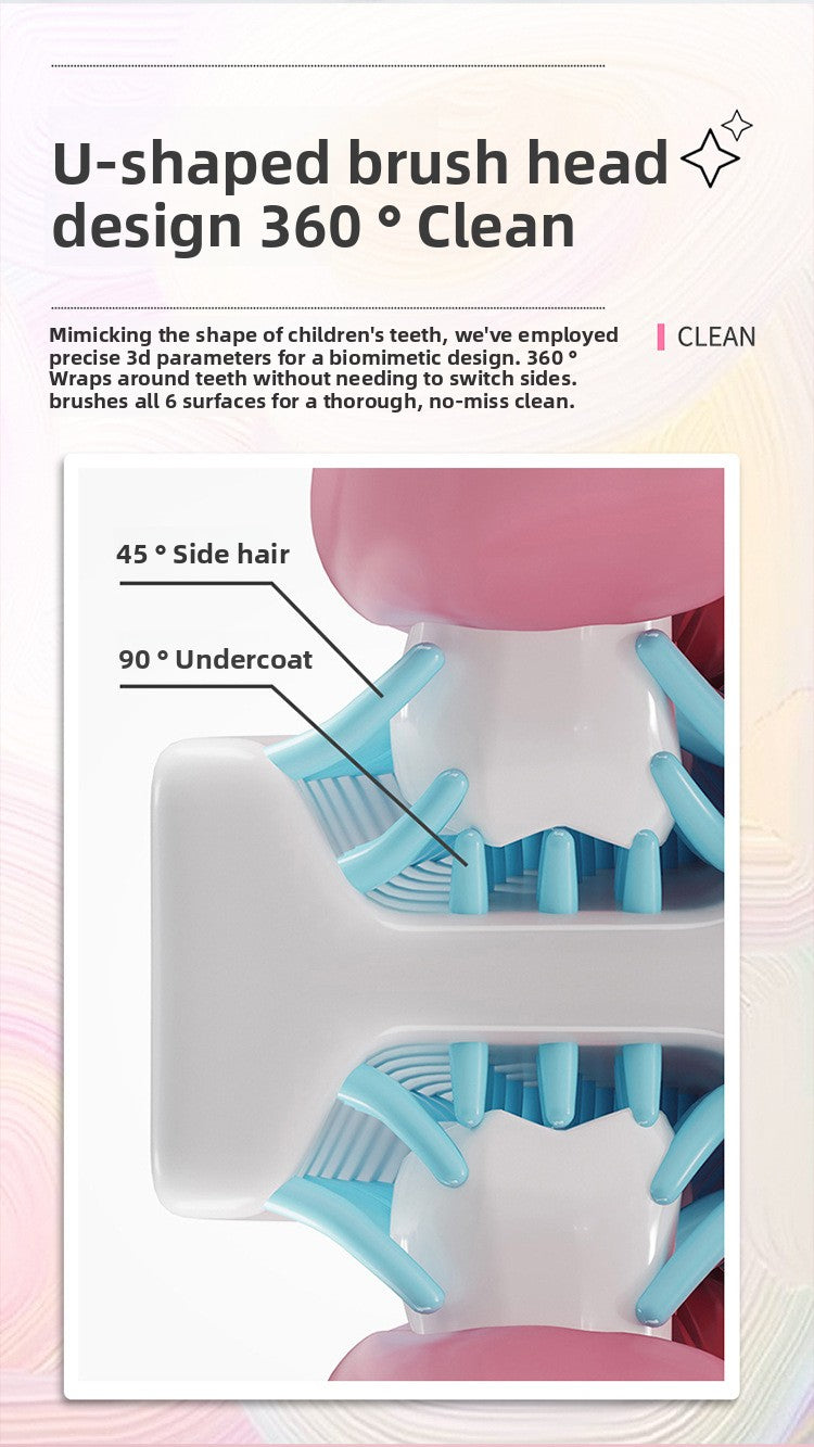 Children's electric toothbrush U-shaped
